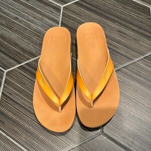 Reef Vibrant Orange and Tan Sandals